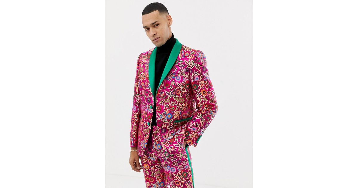 fuchsia tuxedo jacket