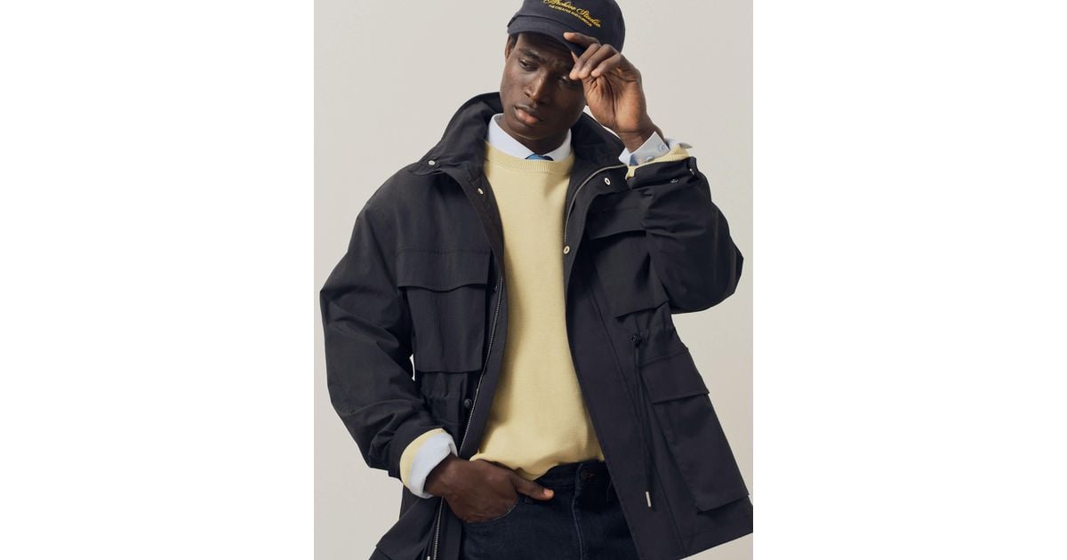 ASOS COLLECTIVE A.collective Oversized Ripstop Parka Jacket in Blue for ...