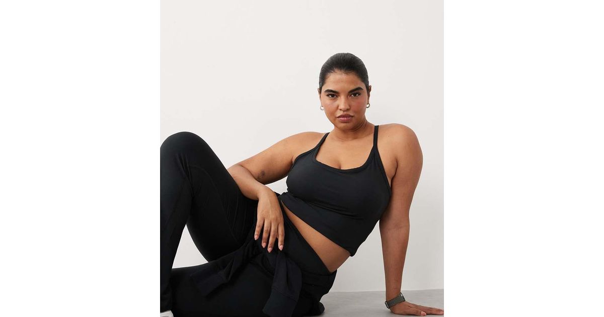4505 Curve Icon Soft Touch Yoga Cami With Inner Bra And Adjustable ...
