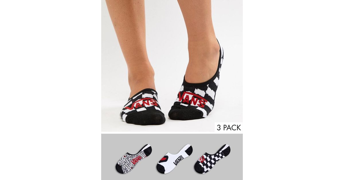 Vans Multicolor 3 Pack Diy Printed No Show Socks