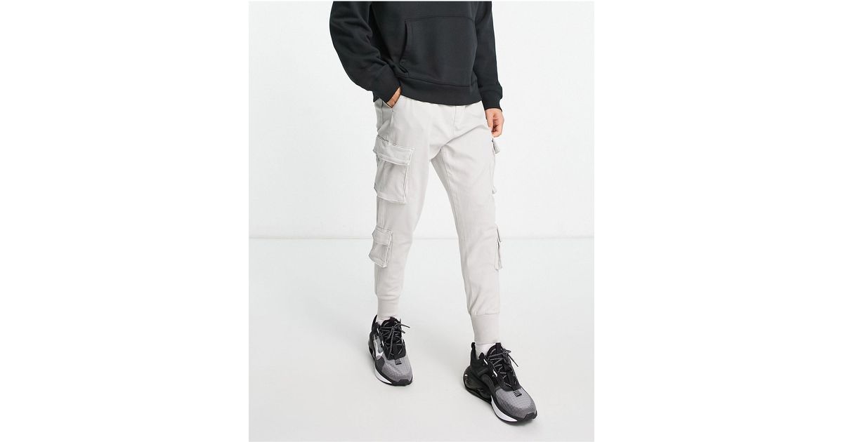 Bershka Loose Fit Utility Cargo Pants in Gray (Black) for Men Lyst Canada