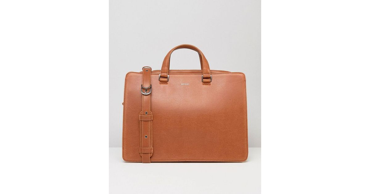 Matt & Nat David Laptop Bag in Brown for Men | Lyst