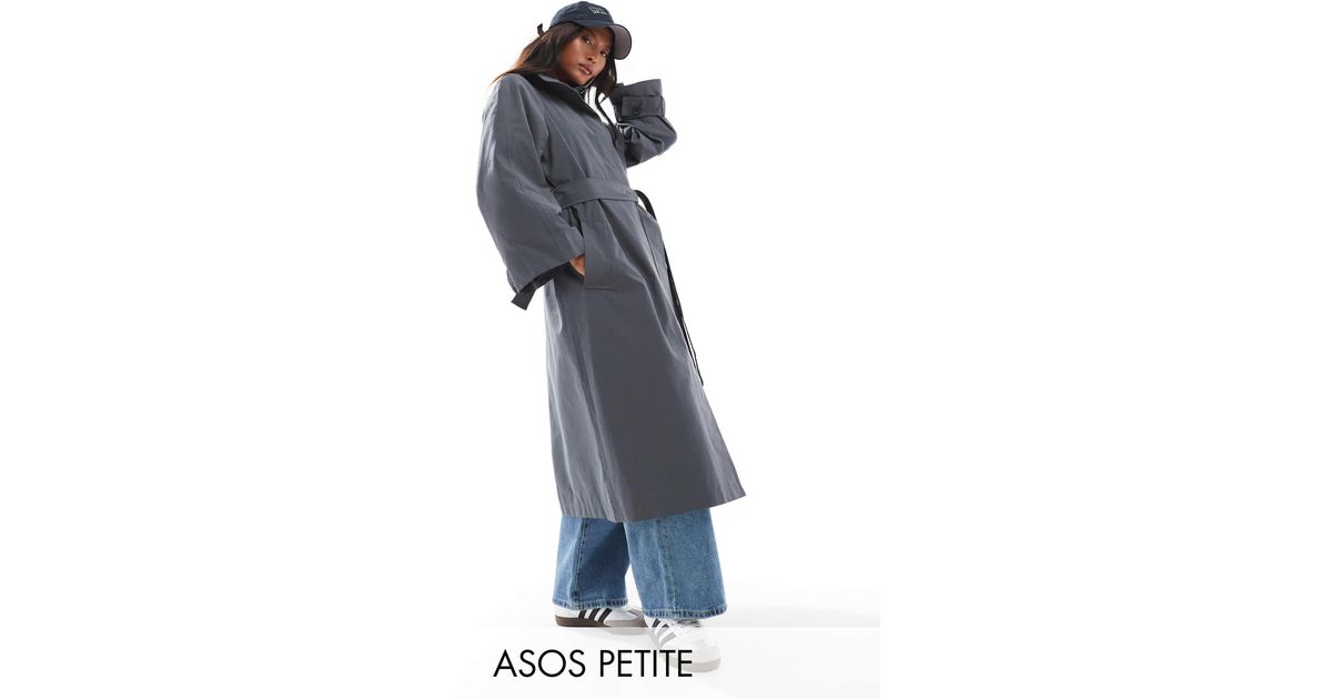 Asos hooded trench coat best sale