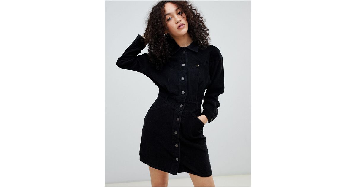 knee length dresses for ladies WRANGLER RETRO JACKET DRESS BROWN main image 0