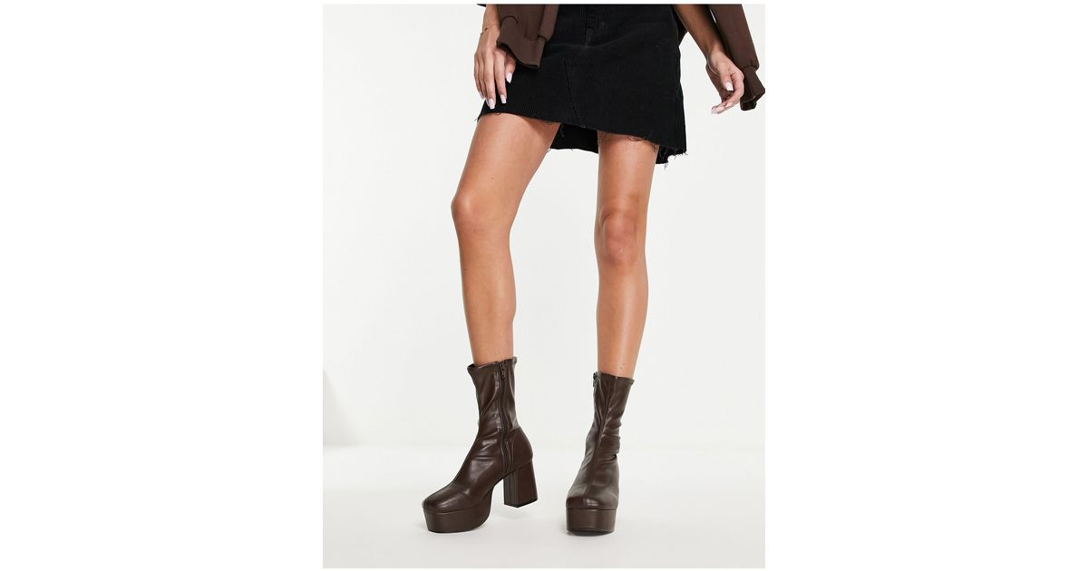 asos design coconut chunky platform knee boots
