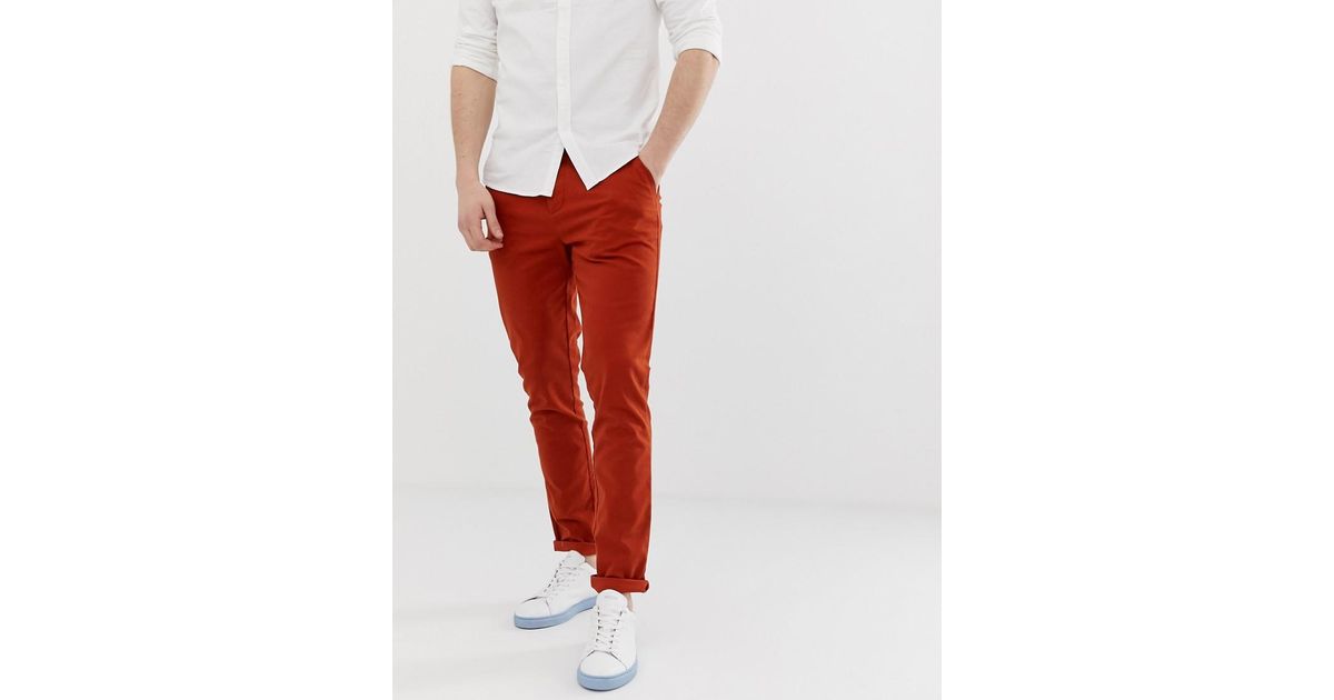 red skinny chinos