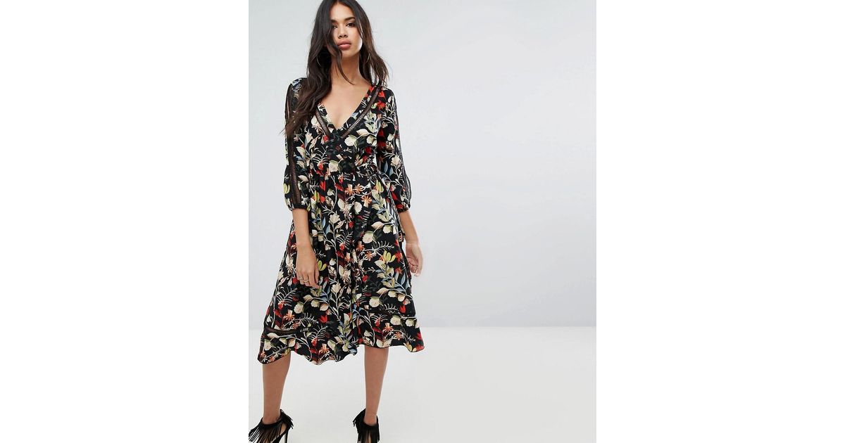 boohoo floral wrap dress