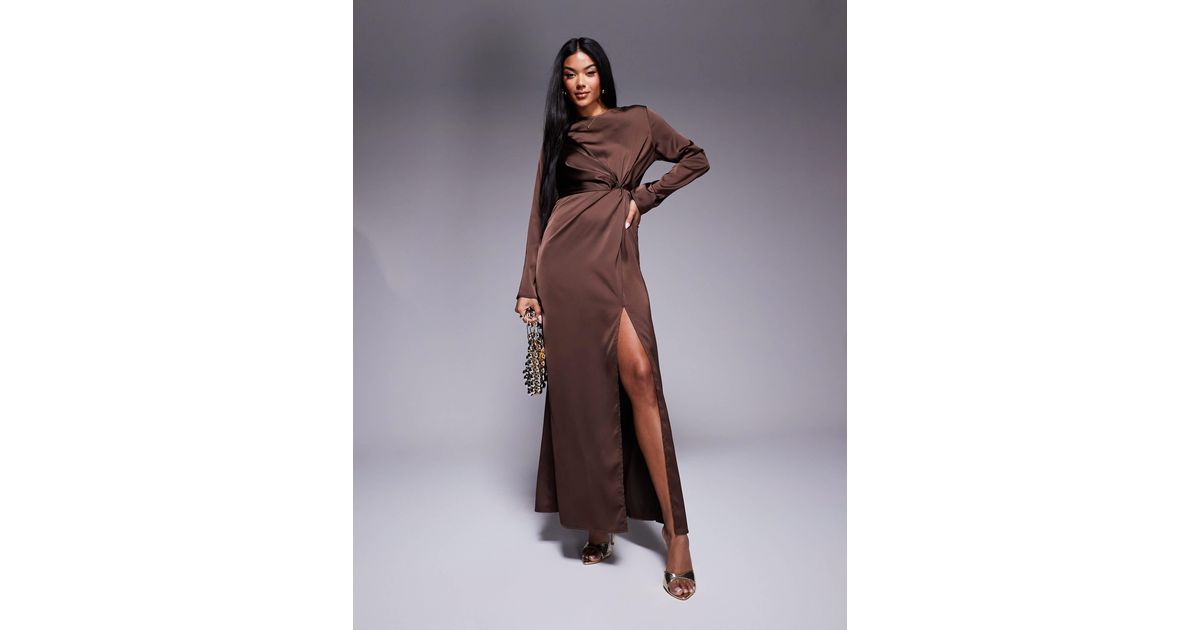 halter maxi dress brown Hannah Dress from French Connection
