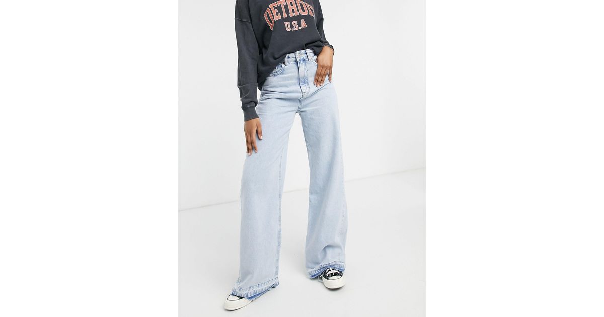 Stradivarius Denim Super Wide Leg Jeans 