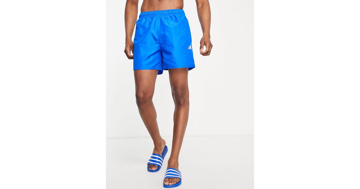 adidas Originals Adidas Swim Logo Swimming Trunks in Blue for Men