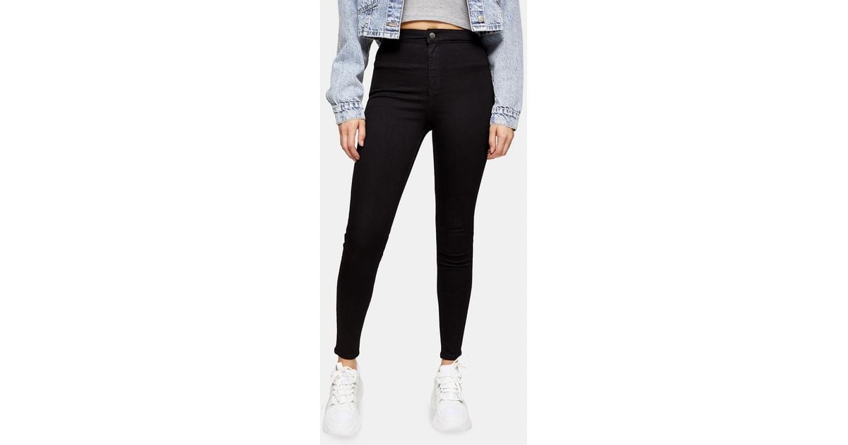 TOPSHOP Holding-Power Joni Jeans in Black Lyst UK