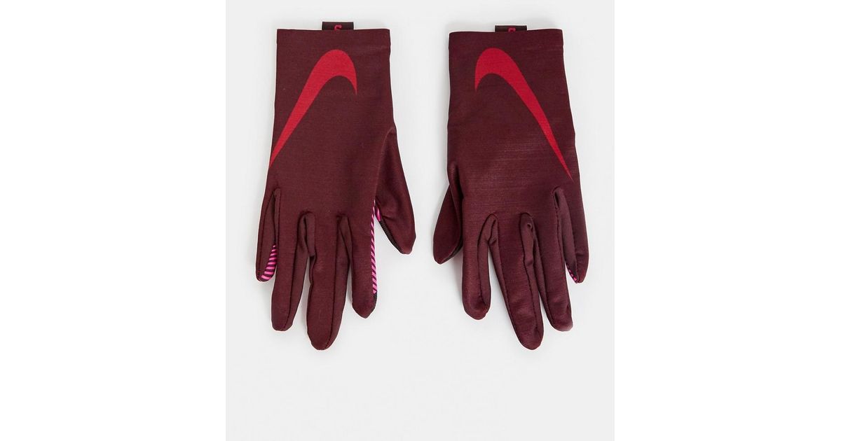guantes nike mujer rojas