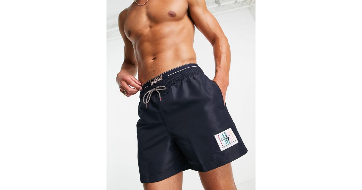 Tommy Hilfiger Swimshorts With Script Logo And Logo Waistband in 