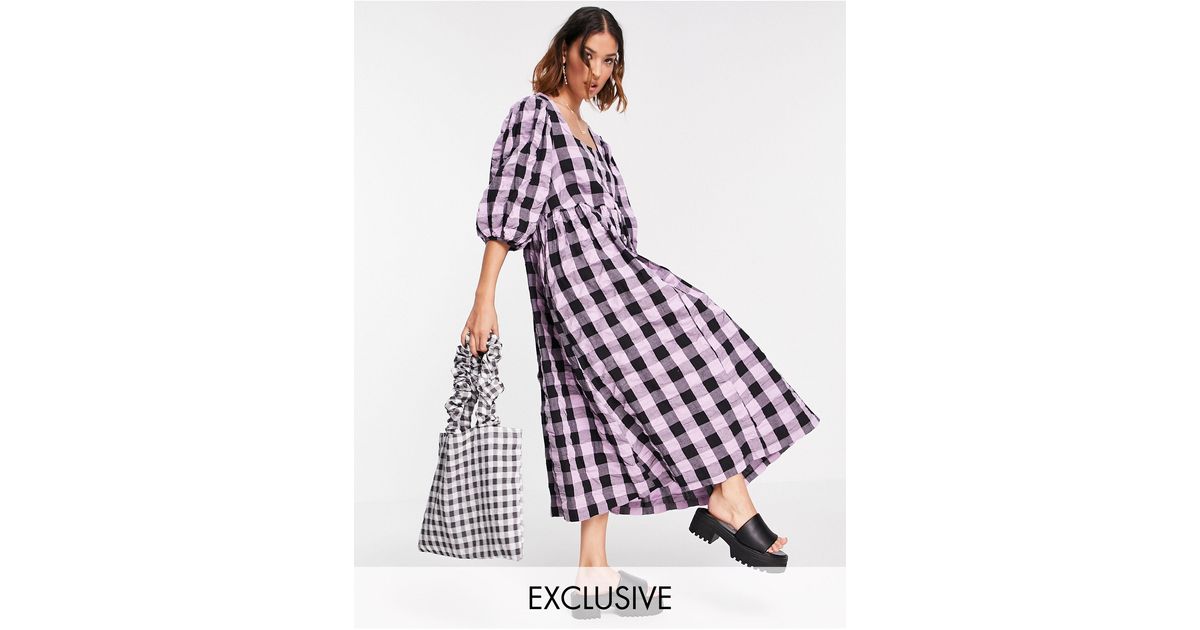 Collusion leopard print midi smock dress online