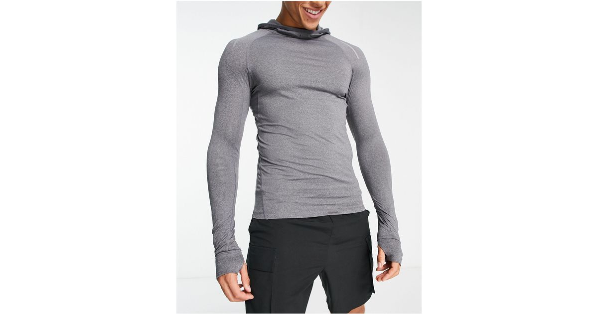 ASOS 4505 Icon slim fit long sleeve training t-shirt in mesh peformance  fabric with quick