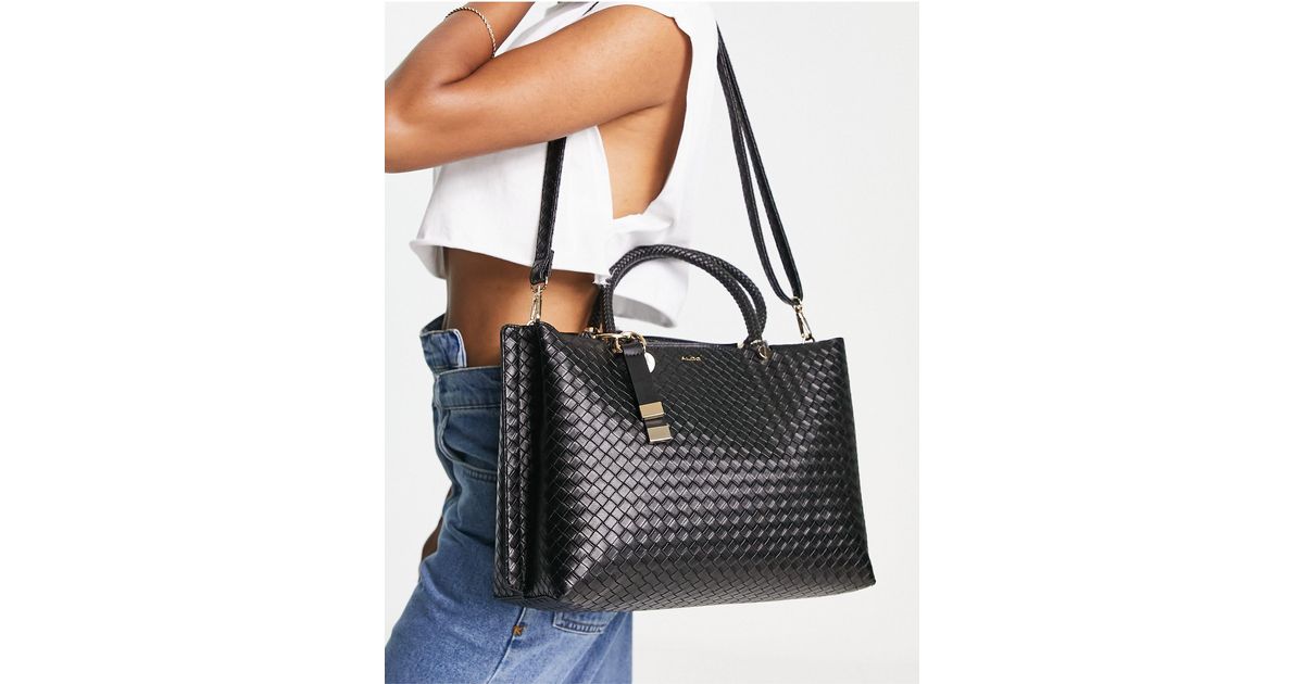 ALDO Criratha Woven Tote Bag in Black Lyst