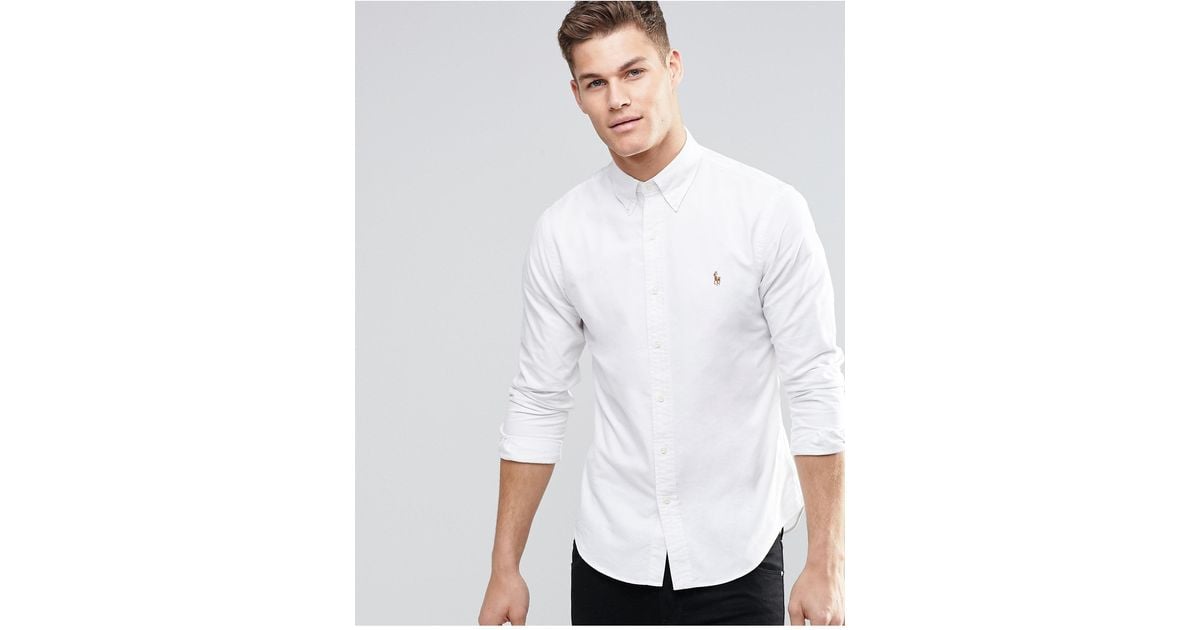 Ralph lauren white oxford shirt cheap