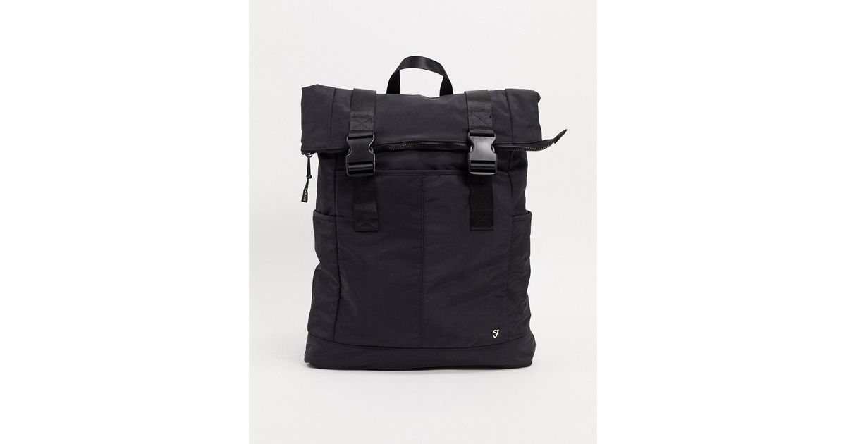 farah nylon backpack in black