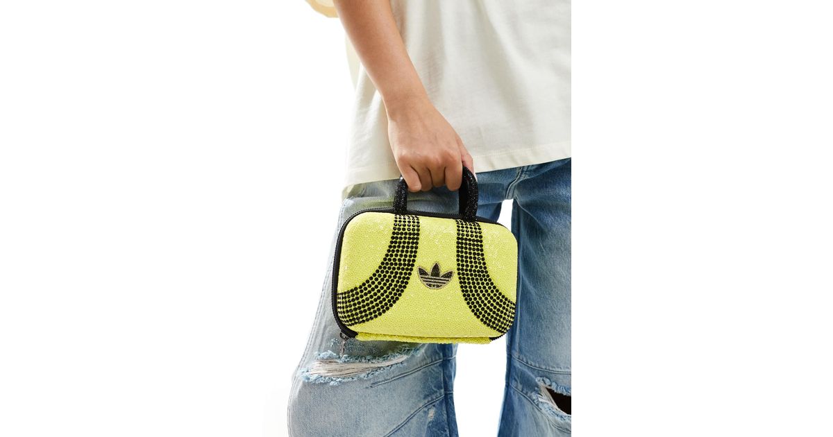 ★adidas★ Rhinestone Clutch Bag Yellow JM1188 adidas] Rhinestone clutch bag JM1188 Yellow | eBay