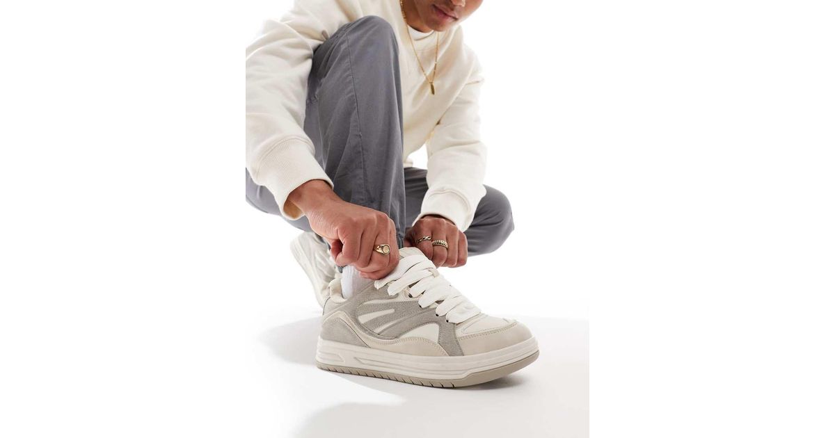 Sneakers A Pannelli Con Suola Spessa da Uomo di Bershka in