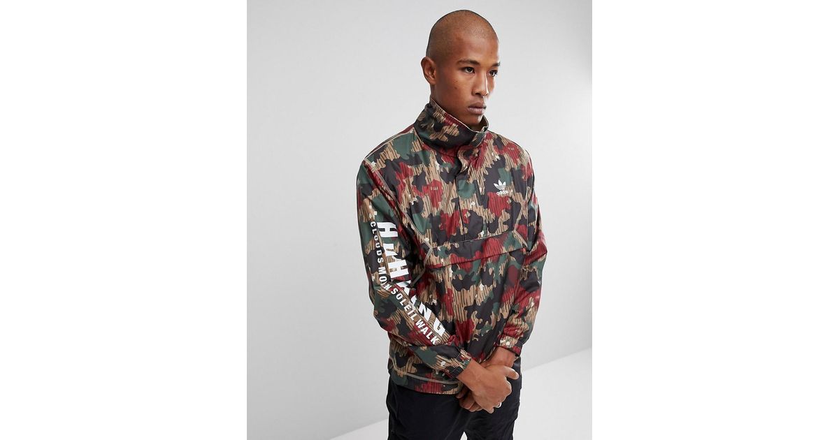 بالطبع مكعب استمع jackets mens adidas originals pharrell williams hu hiking  half zip camo windbreaker jacket - porcovision.com