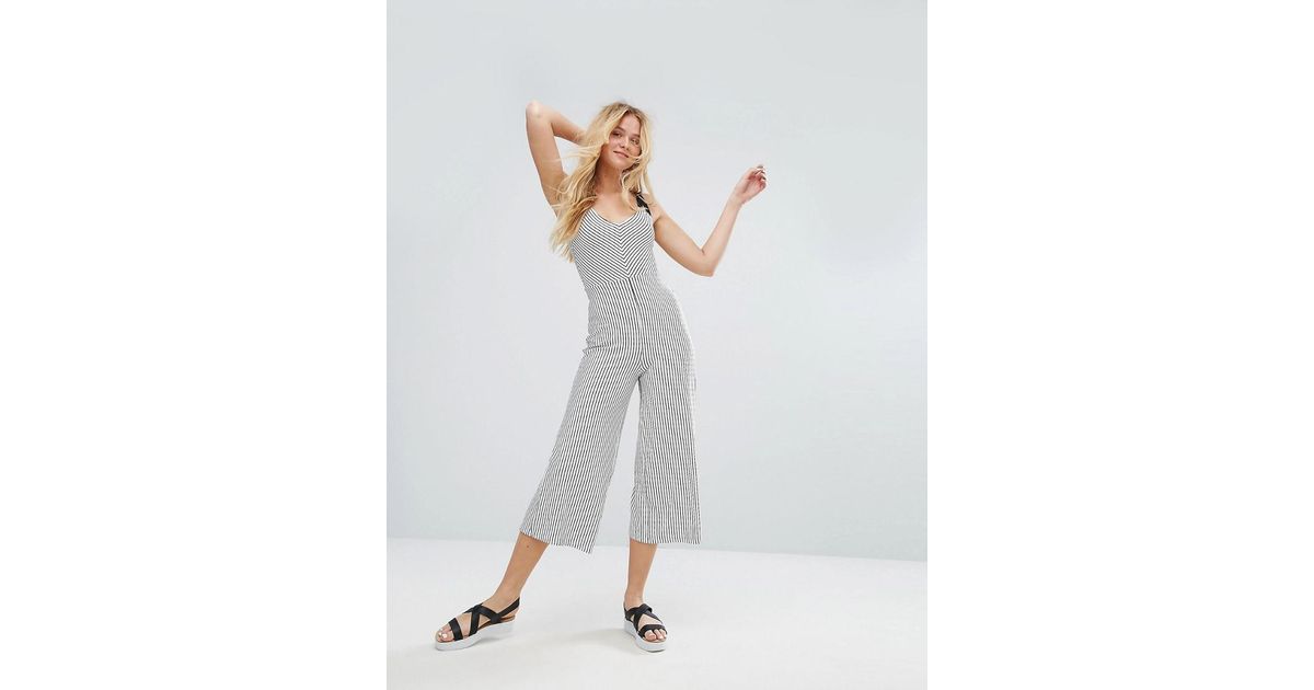 bershka black and white jumpsuit