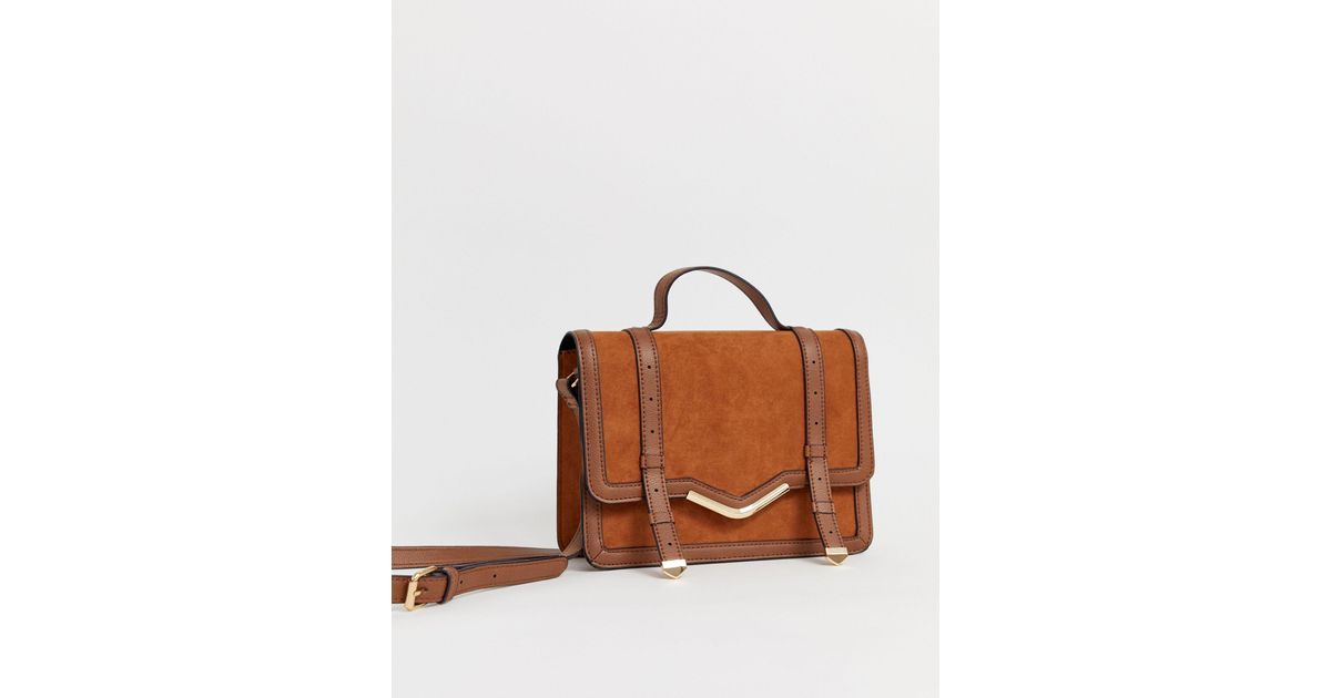 structured satchel bag