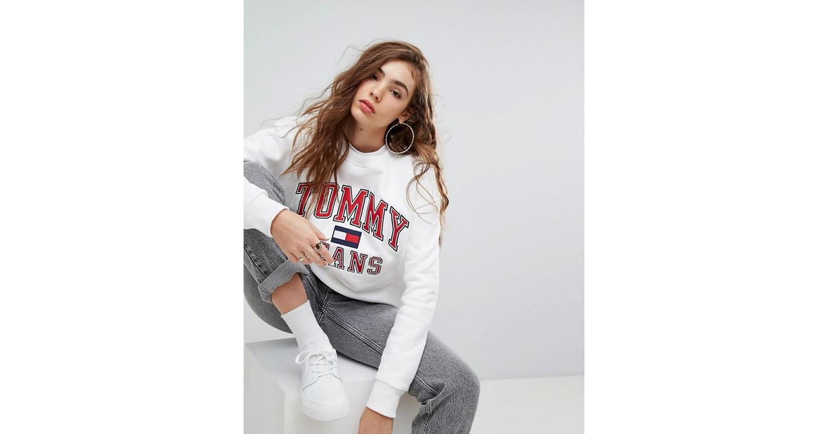 white tommy jeans hoodie