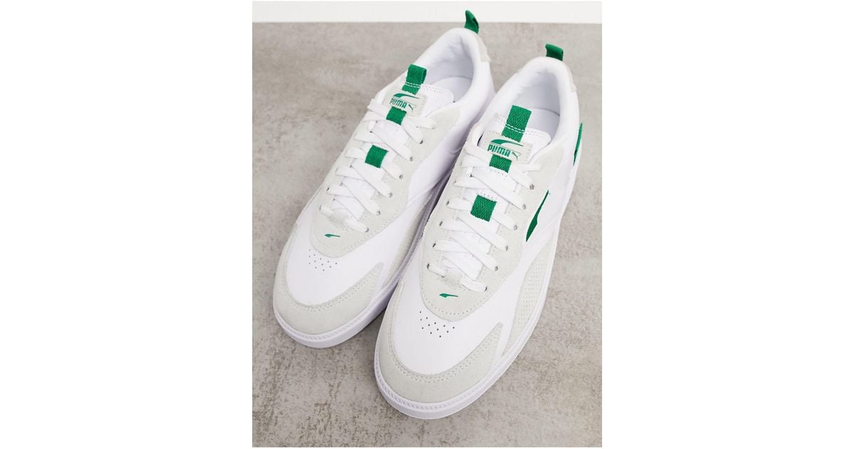 PUMA Oslo Pro Leather Trainer in White for Men | Lyst