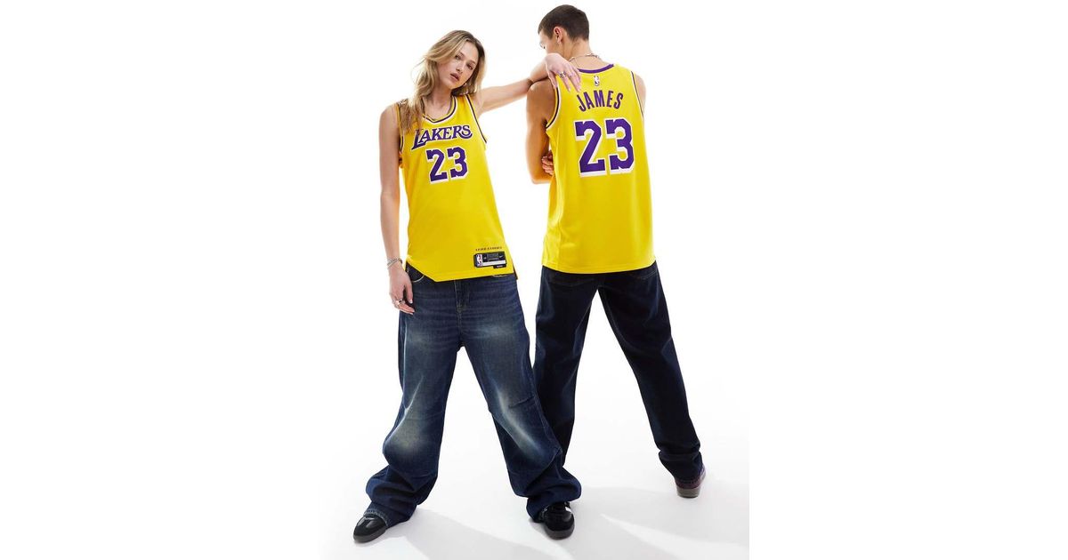 Nike Basketball Nba La Lakers Lebron James Jersey Vest in Blue Lyst UK