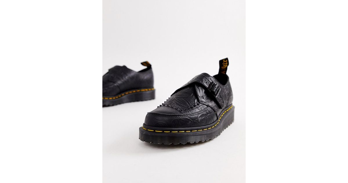 Dr. Martens Suede Ramsey Ii Creepers In Black for Men | Lyst