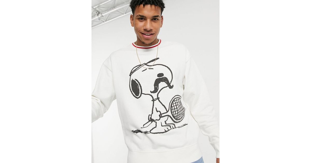 Levi's X Snoopy Sport Capsule Tennis Print Crewneck Sweatshirt in White for  Men | Lyst