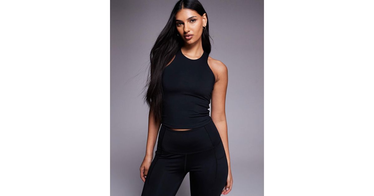 4505 Icon Active Racer Back Tank Top With Inner Bra And Removable ...