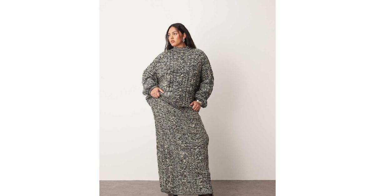 Co Ord Grey Knitted Midi Dress Whistles Taupe Side Ruched Detail