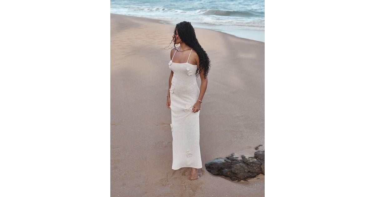 4th & Reckless X Loz Vassallo Isla Sheer Knit Maxi Beach Dress in White | Lyst 4th & Reckless X Loz Vassallo Isla Sheer Knit Maxi Beach Dress in White | Lyst