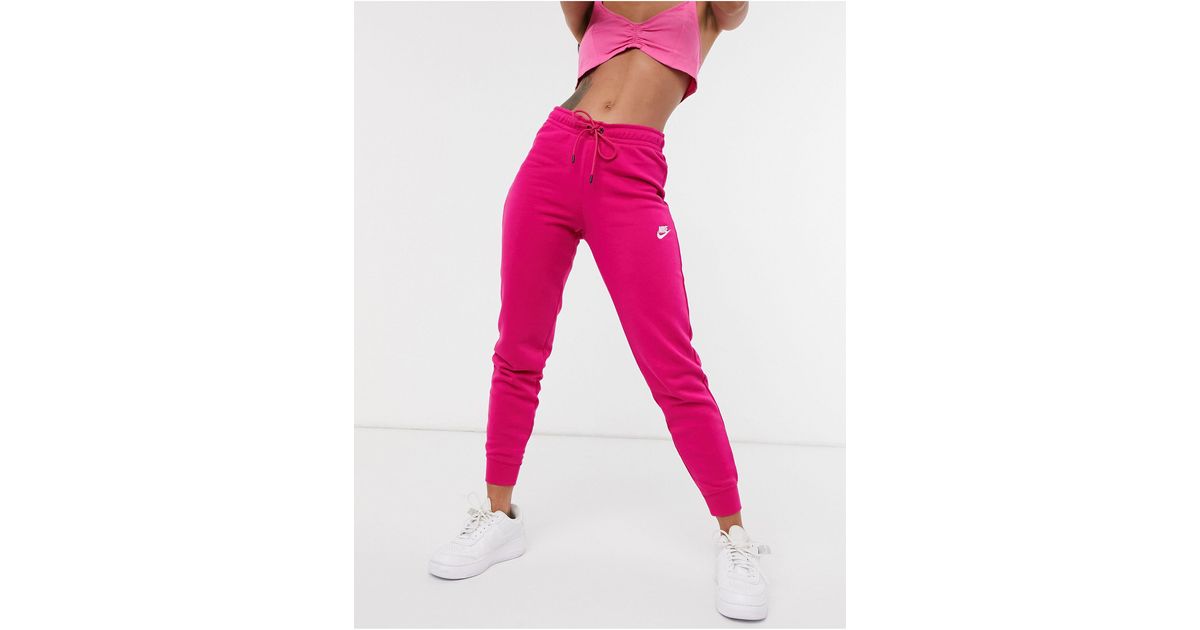 Nike – essential – eng geschnittene jogginghose aus fleece in Pink | Lyst AT