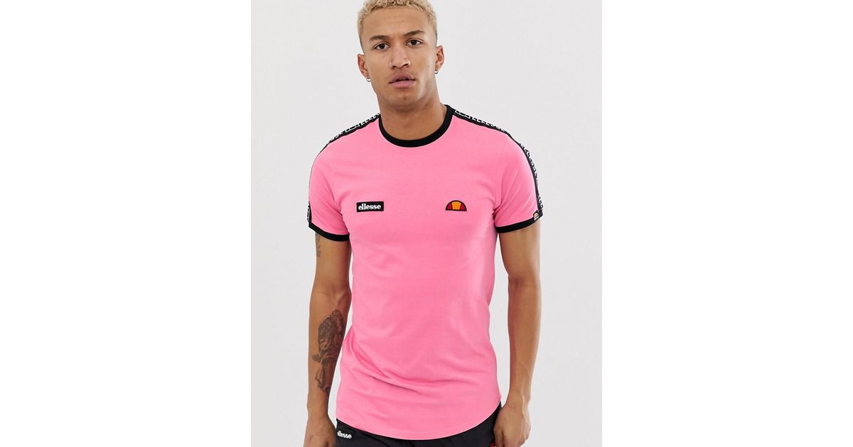 Ellesse Fede T-shirt With Taping in Pink for Men | Lyst UK