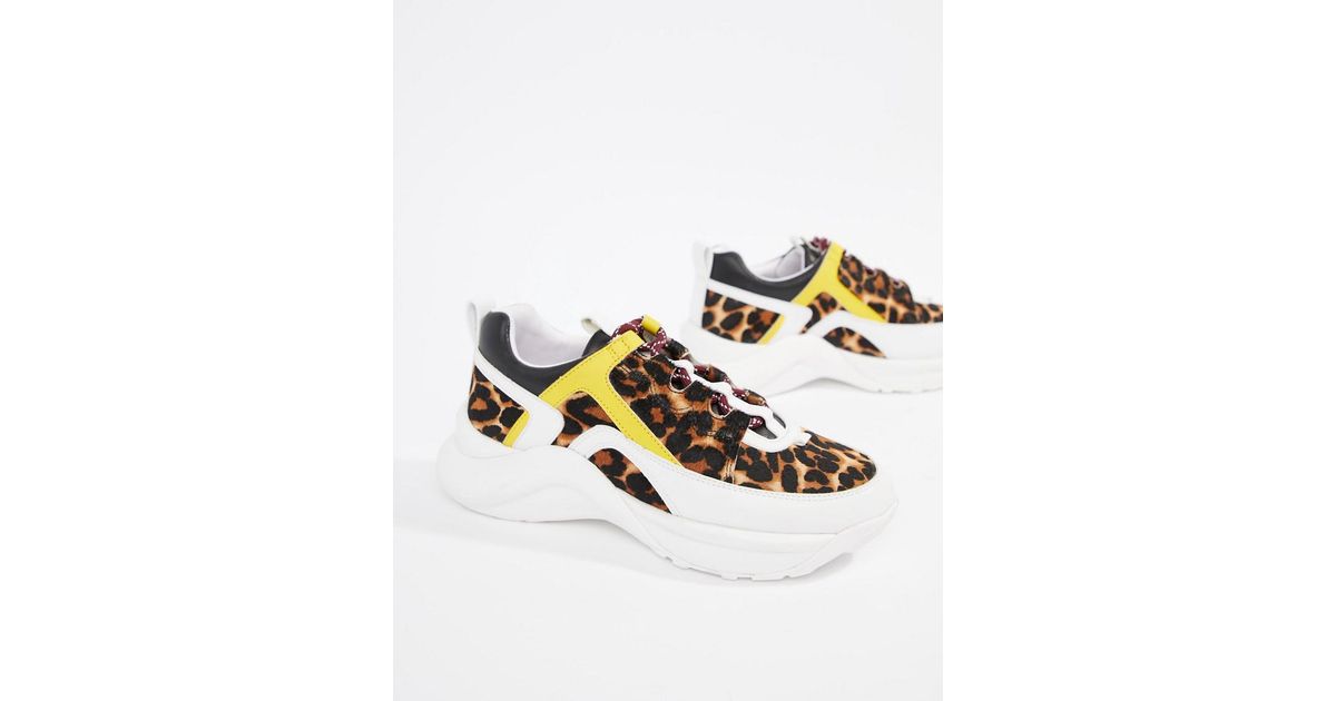 kurt geiger laney trainers leopard print