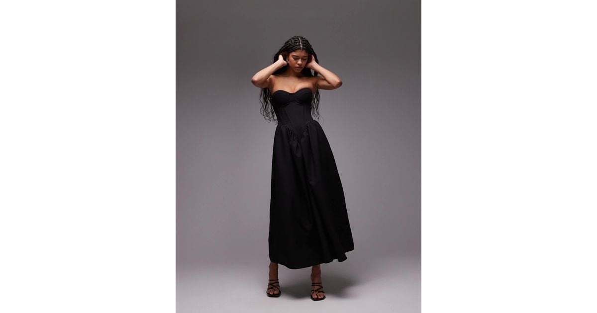 knee length dresses for ladies Elizabeth Strapless Corset Maxi Dress / White | Meshki