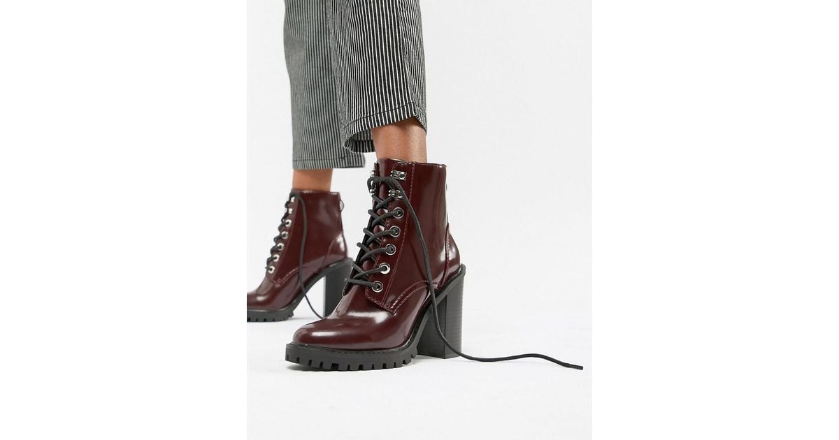 elm chunky lace up boots