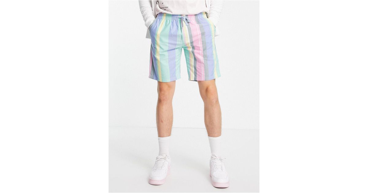 Tommy Hilfiger Pastel Capsule Varied Stripe Shorts in Pink (Blue) for Men |  Lyst
