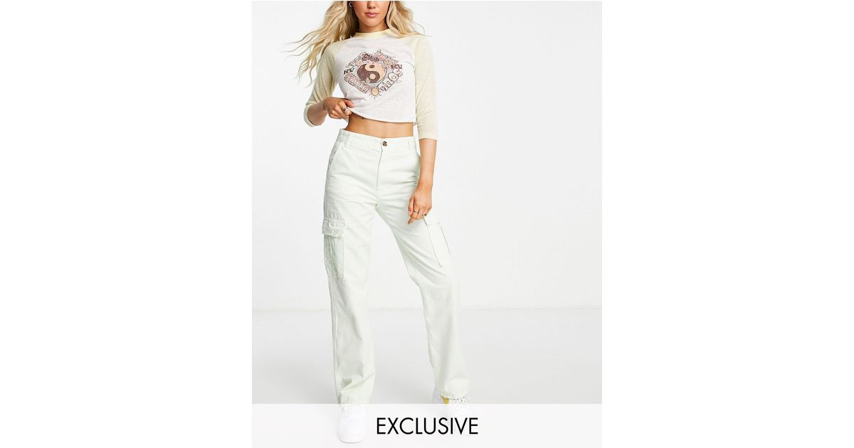 asos stradivarius str straight leg cargo