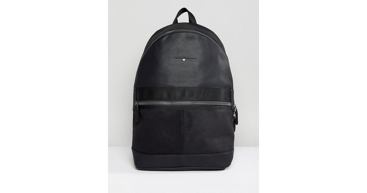 tommy hilfiger faux leather backpack