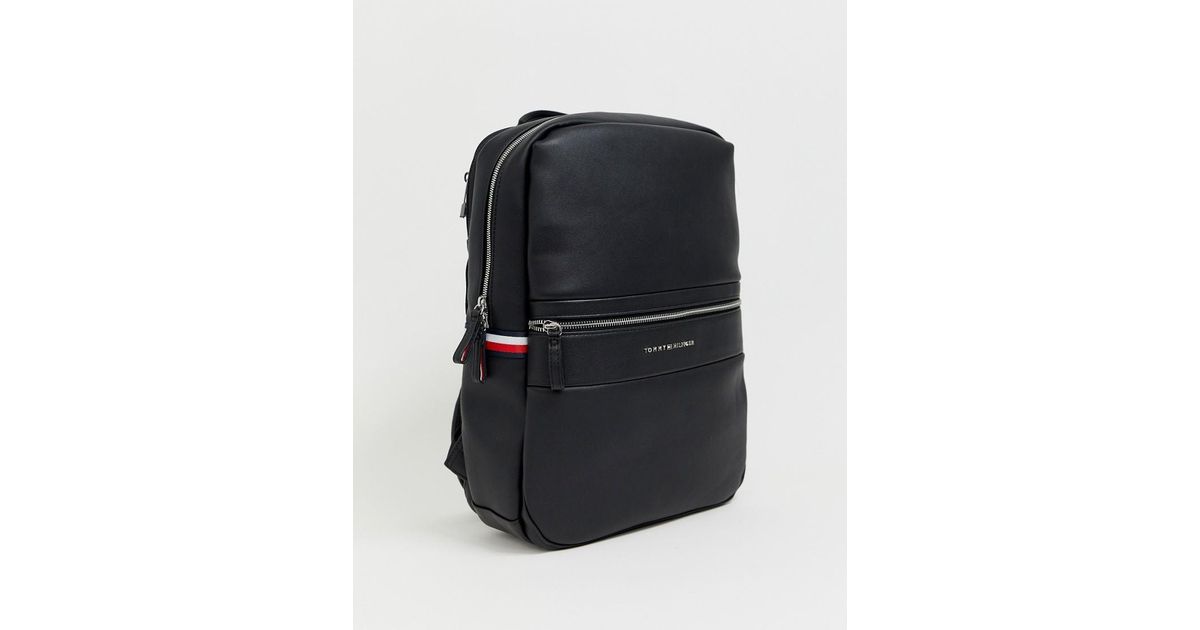 tommy hilfiger faux leather backpack