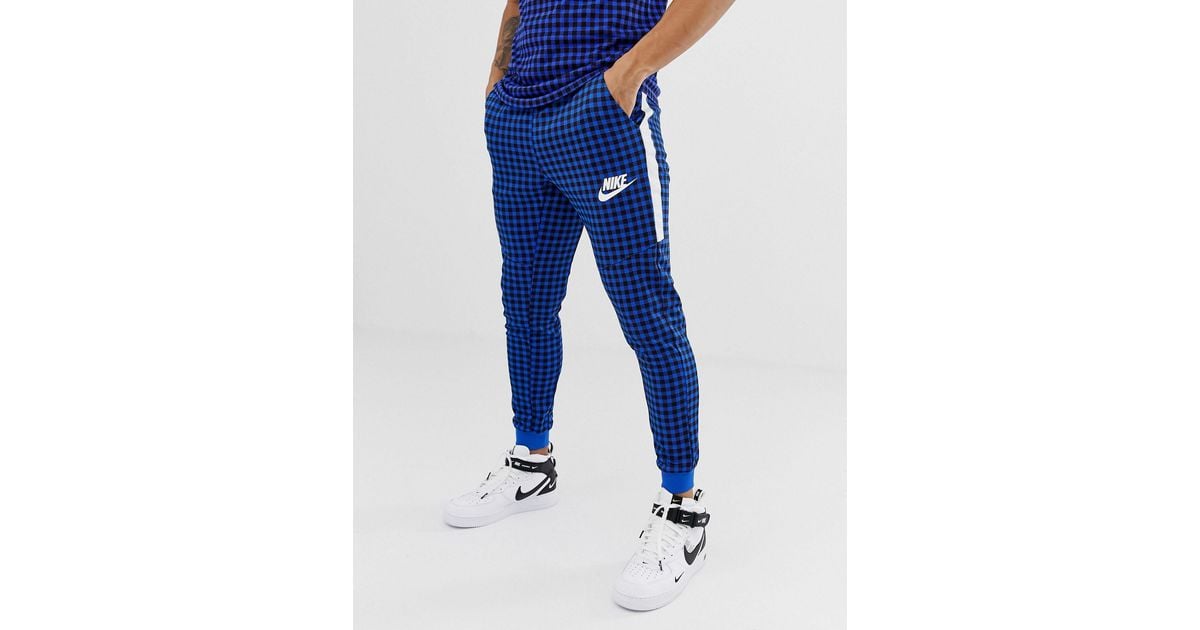 Nike – karierte jogginghose – bq0676-480 in Blau für Herren | Lyst AT
