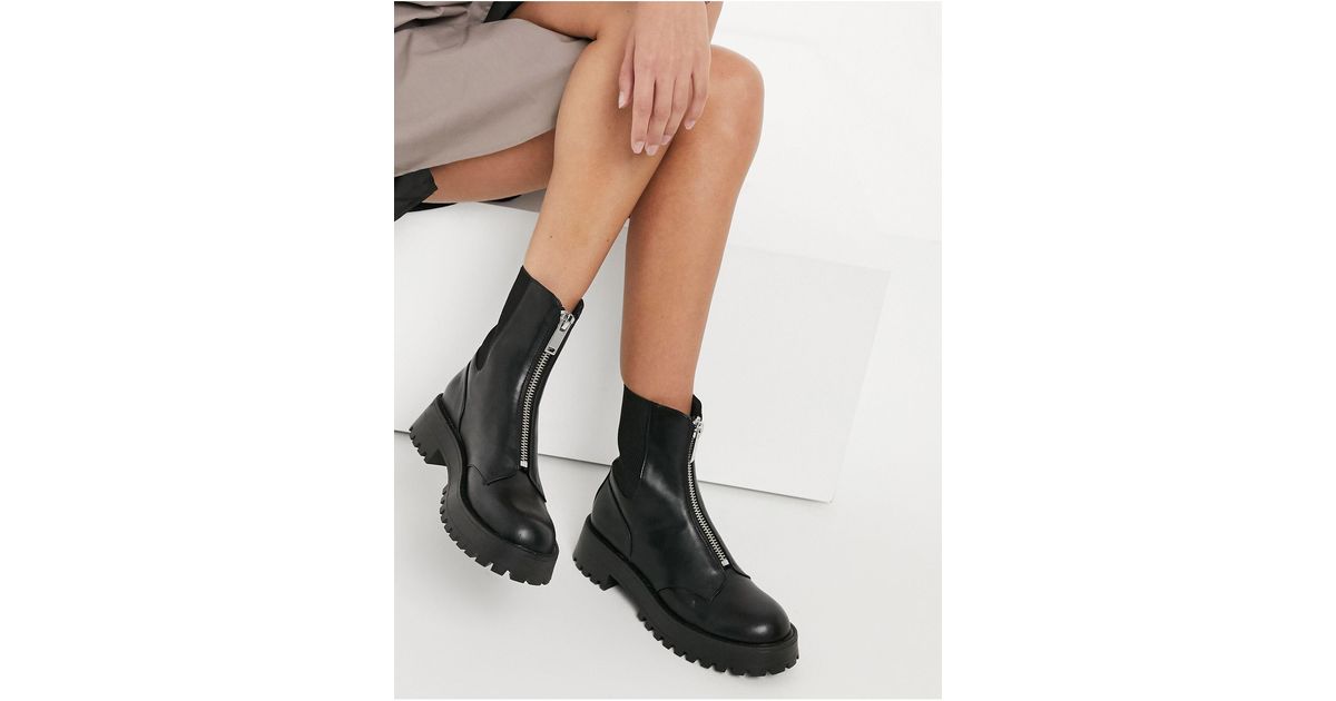 Stradivarius Chelsea Boots Met Rits Aan in het Zwart Lyst NL