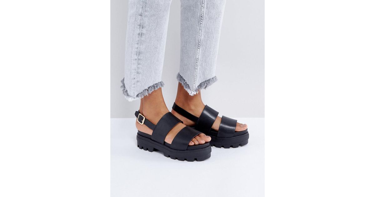 chunky flat platform sandals