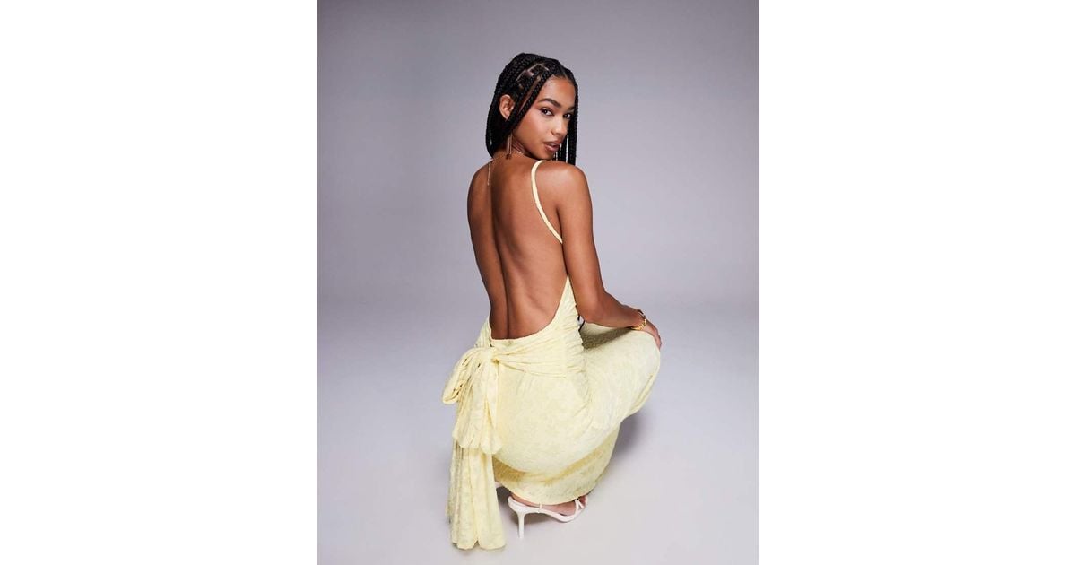 asos yellow backless dress Backless Strappy Short Bodycon Dress White – Styledup.co.uk main image 0
