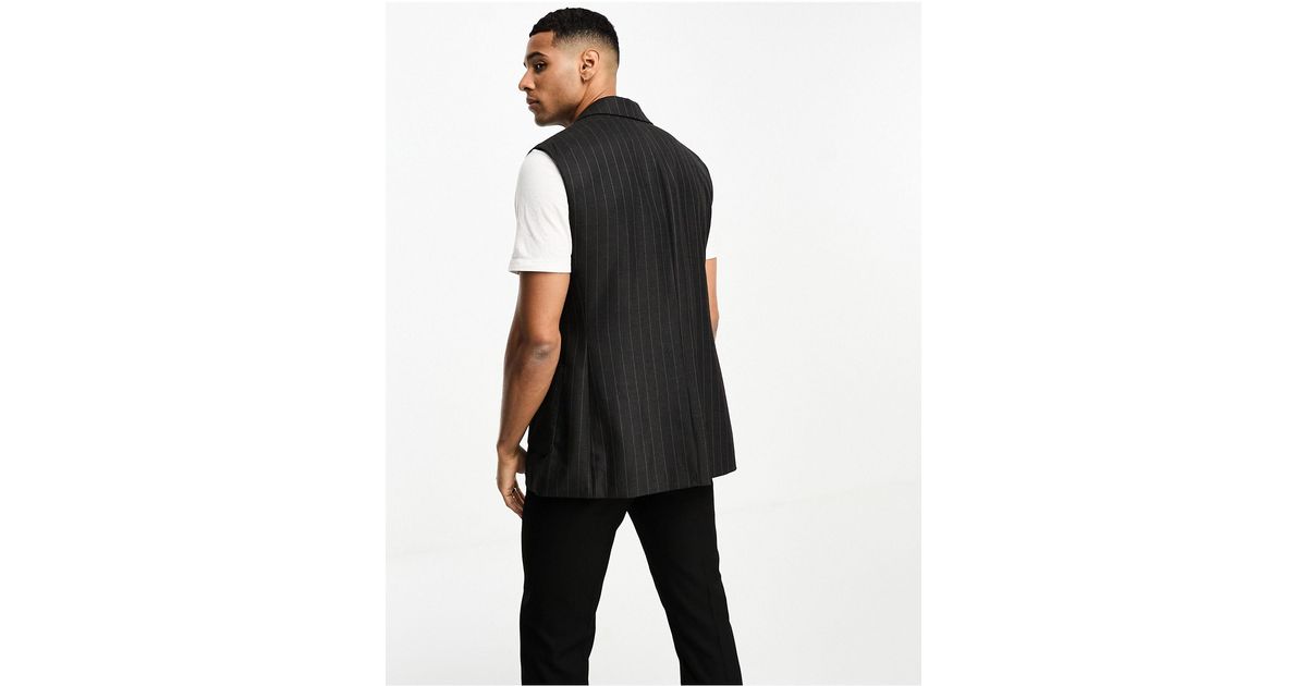 ASOS Sleeveless Suit Jacket in Black for Men | Lyst