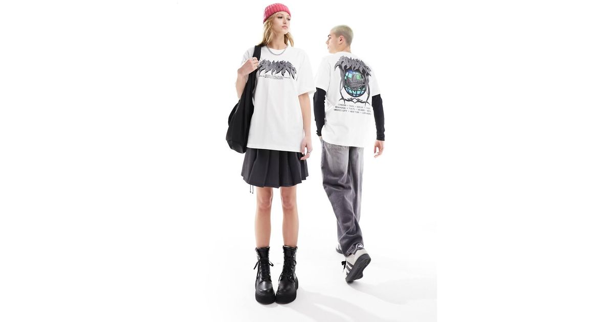 【adidas Originals】 unisex gothic graphic t-shirt adidas Originals unisex gothic graphic t-shirt in black | ASOS